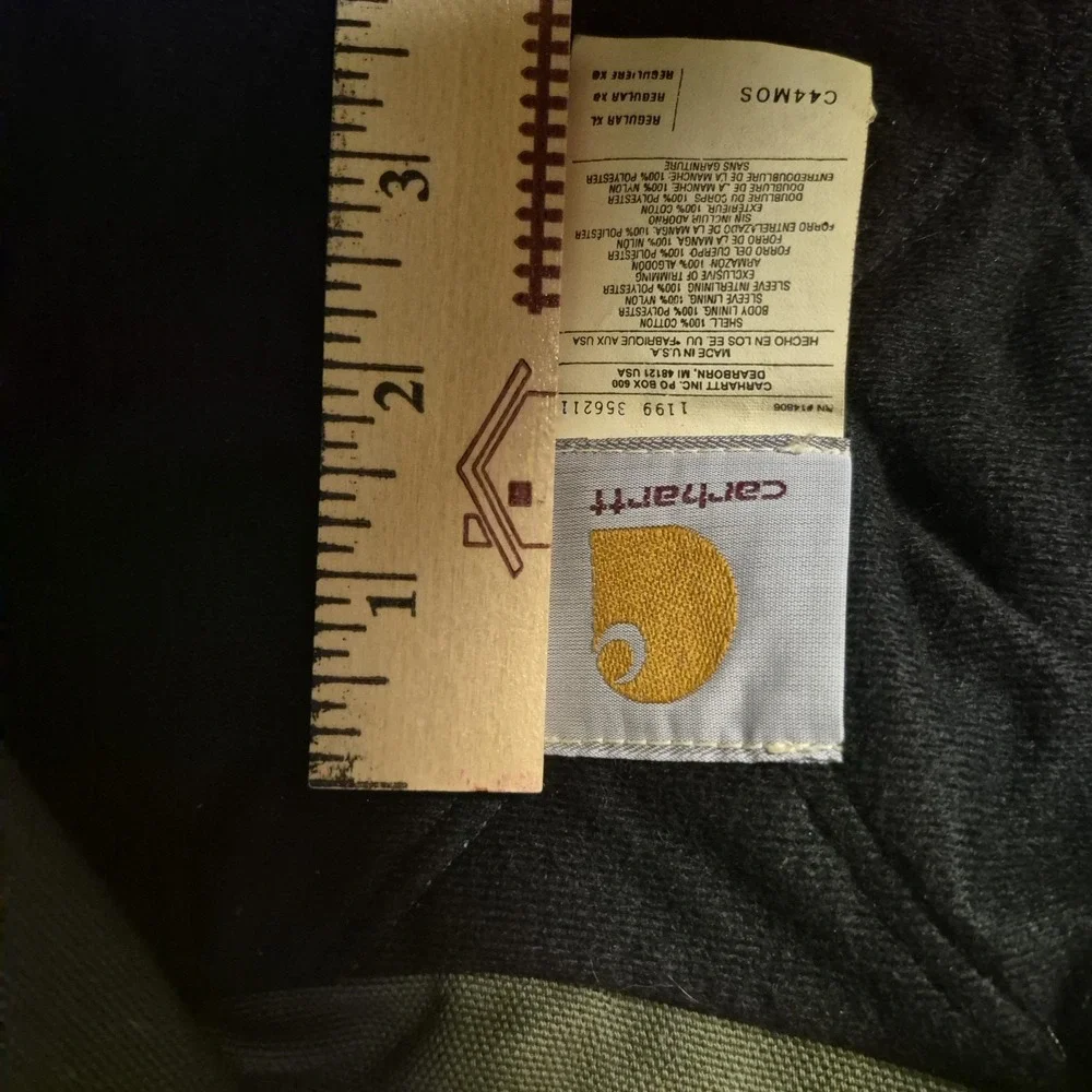Carhartt C44MOS Traditional Arctic Coat Moss Green Men XL Made in USA Quilt Line